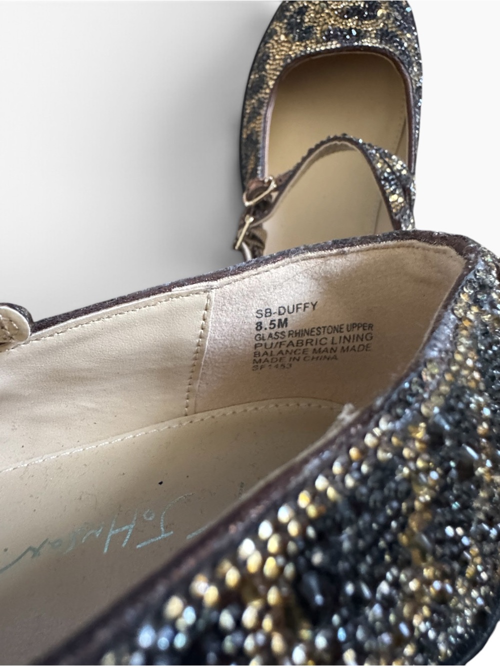 Betsey Johnson Duffy leopard-print rhinestone Mary Jane shoes - Picture 8 of 8